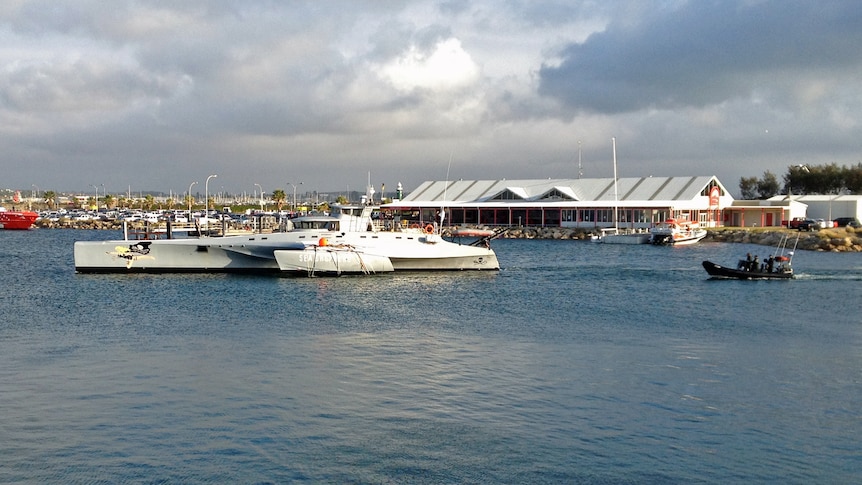 Ship with damaged pontoon.jpg