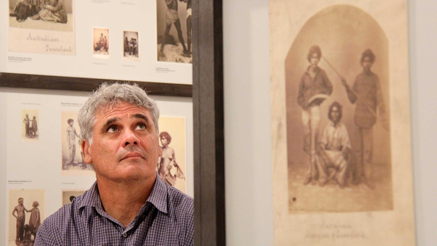 Michael Aird, curator of Captured: Early Brisbane photographers and their Aboriginal subjects.
