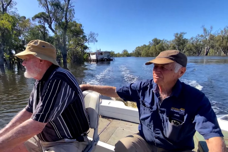 Two men in a boat