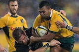 Beale held up by All Blacks defence