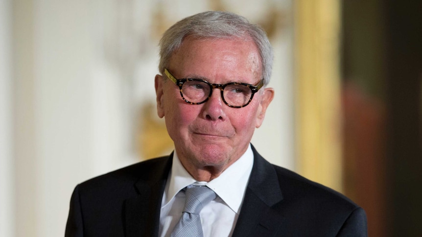 Tom Brokaw is seen during a ceremony.