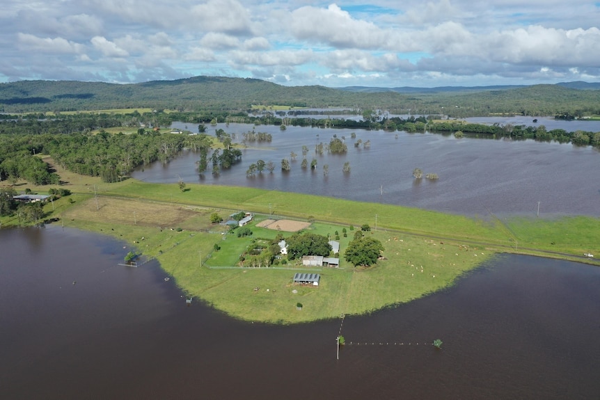 A flooded farm