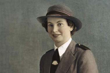 A studio portrait of Australian Army nurse, Vivian Bullwinkel, in service dress uniform