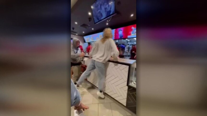 Woman at Hindley St McDonalds