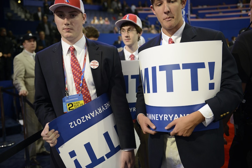 Young Republicans at the party's convention in Tampa, Florida