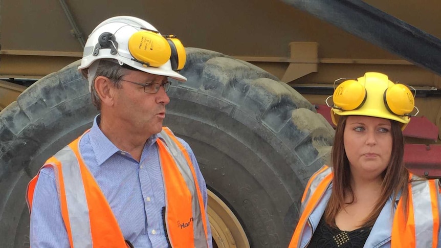 Tasmanian Resources Minister Paul Harris with niece Jenna Bradburn