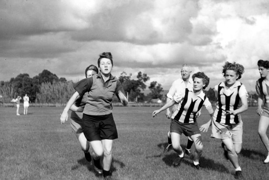 Charity match held to raise funds for Red Cross in 1944.