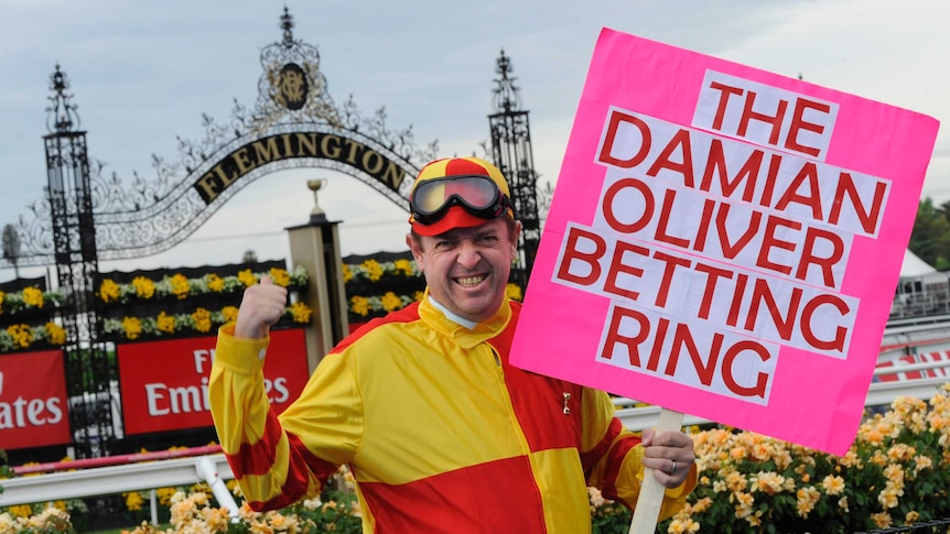 Race goer pokes fun at Damien Oliver