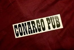 Sticker from the Conargo Pub, which was destroyed in a fire on November 11 2014