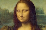 The Mona Lisa, painted by Leonardo da Vinci.