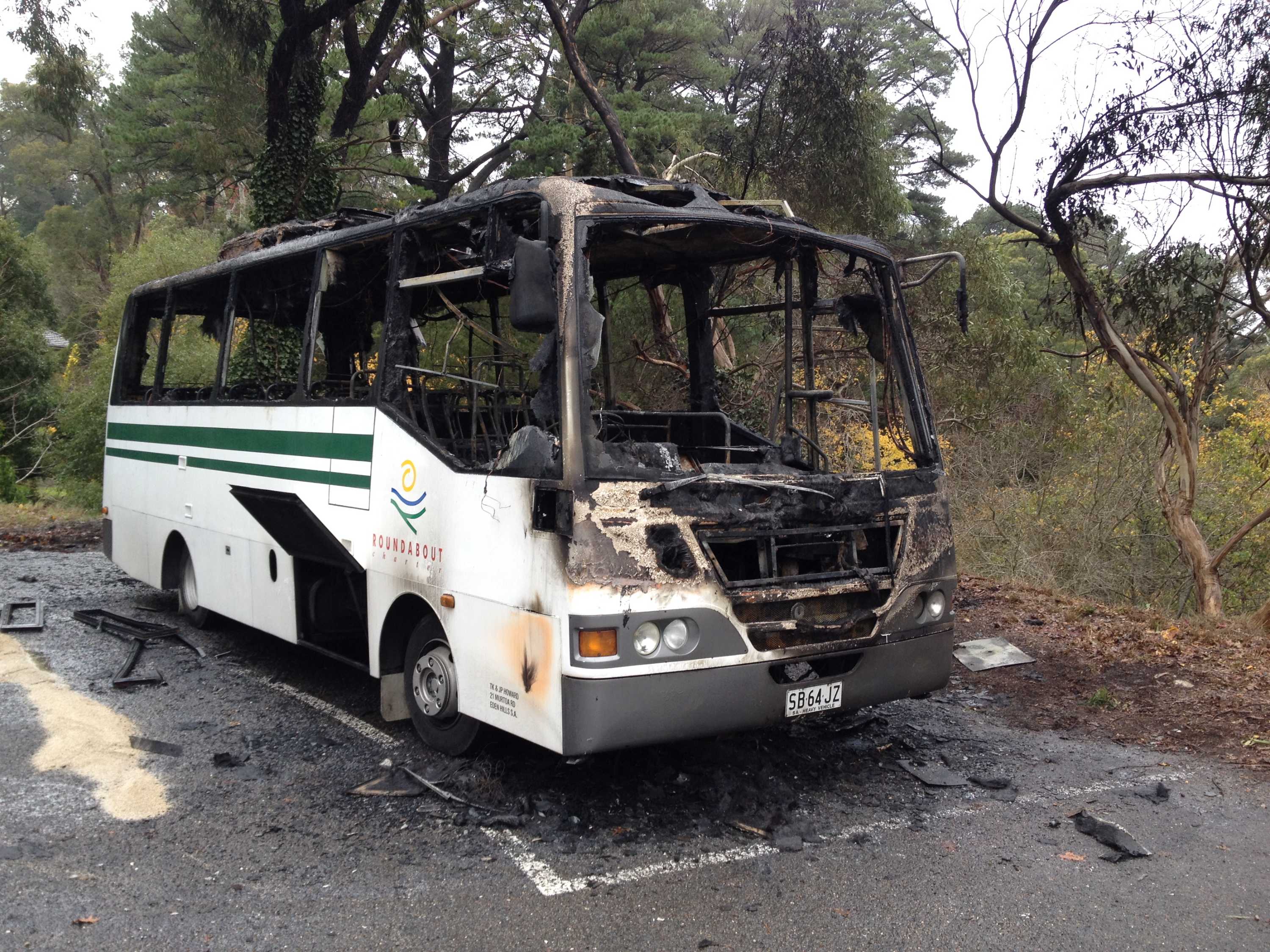 Minibus driver, passengers escape fire at Stirling car park in Adelaide ...