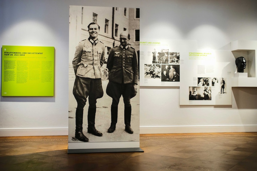 A picture of Claus Schenk Graf von Stauffenberg, left, and Albrecht Ritter Merz von Quirnheim.