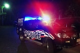 NT Police car flashing lights