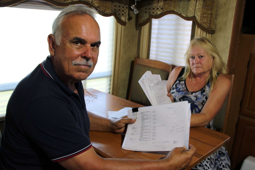 Peter and Maureen Saciuk are now living in a borrowed caravan