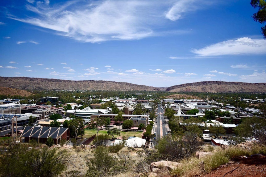 Una vista de Alice Springs en el Territorio del Norte.