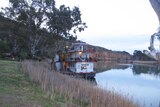 Paddle steamer moored on Murray