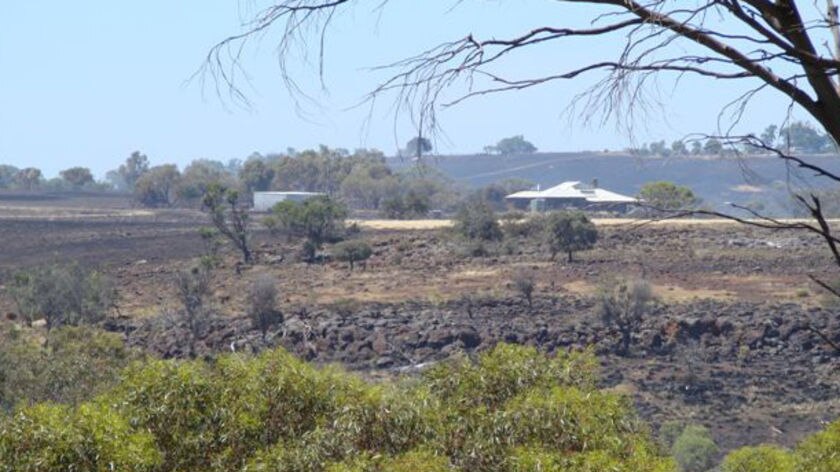 A burnt farm, east of Geraldton