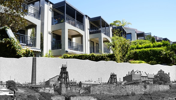 Waterfront Sydney houses that sit above Australia's deepest coal mine