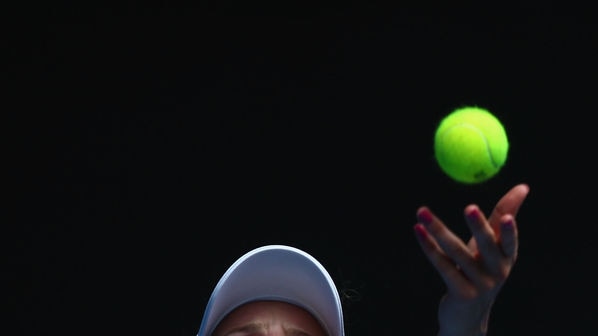 Caroline Wozniacki serves up a straight sets defeat to Aleksandra Wozniak.