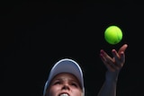 Caroline Wozniacki serves up a straight sets defeat to Aleksandra Wozniak.