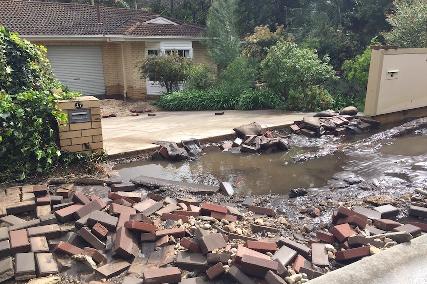 Waterfall Gully flood damage