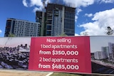 Construction site of units at Woolloongabba in inner-city Brisbane.