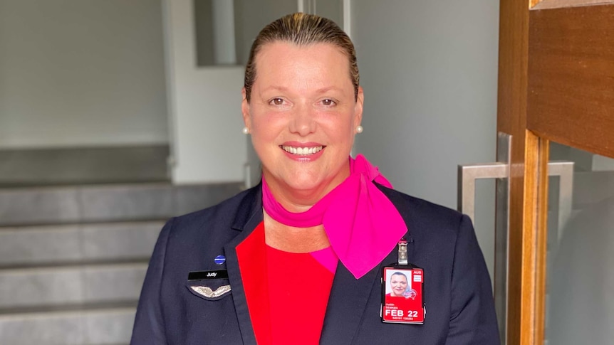 Judy Semken in her Qantas uniform.