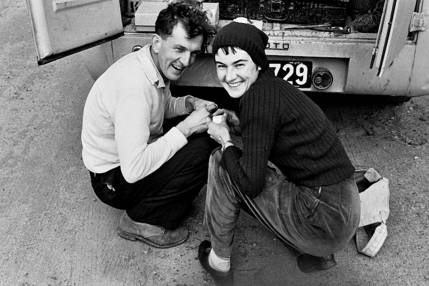 Scientists Barbara and Bert Main in 1955