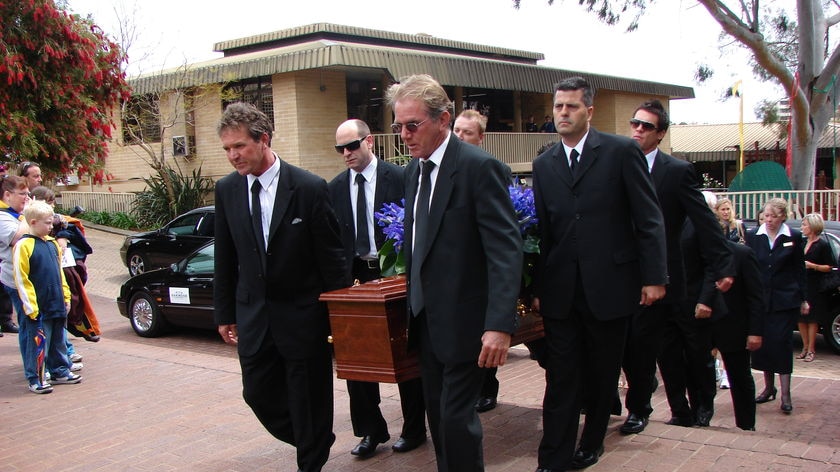 Chris Mainwaring's coffin