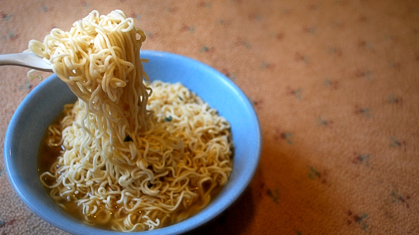 A bowl of instant noodles