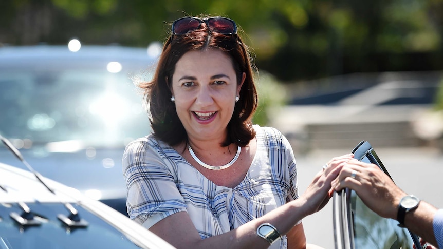 Annastacia Palaszczuk speaks in Burpengary