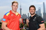 Tom Lynch and Travis Boak with the Shanghai Cup