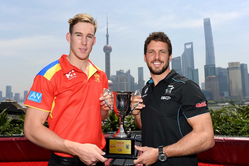 Tom Lynch and Travis Boak with the Shanghai Cup