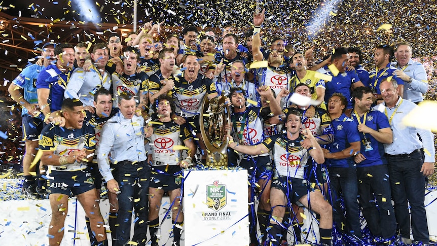 Cowboys celebrate winning NRL premiership