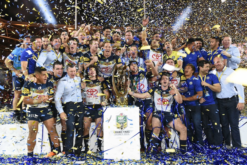 Cowboys celebrate winning NRL premiership