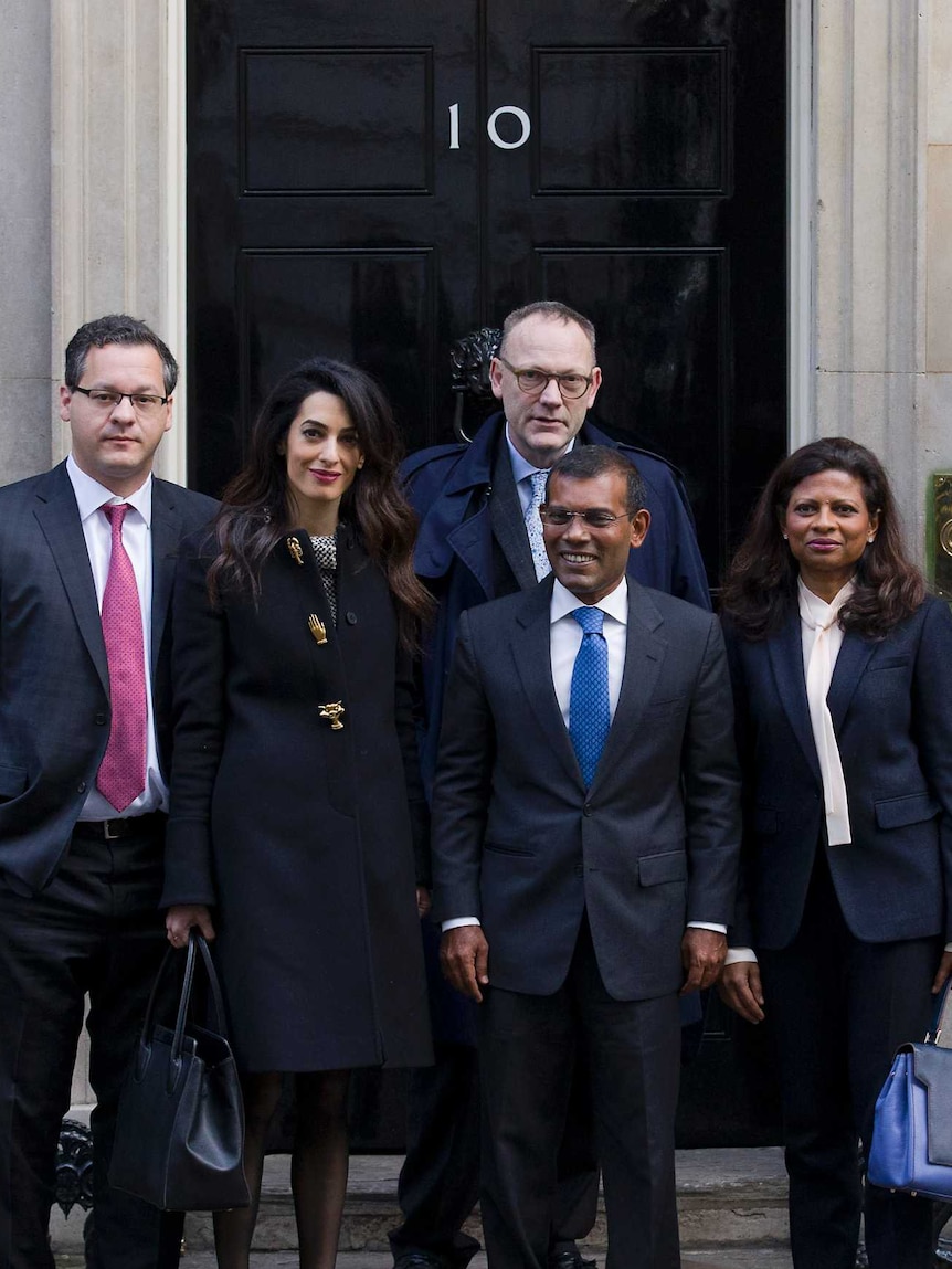 Former Maldives president Mohamed Nasheed at 10 Downing St