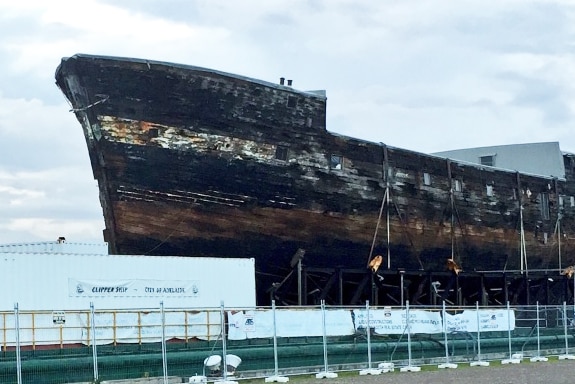 City of Adelaide clipper high and dry at Port Adelaide