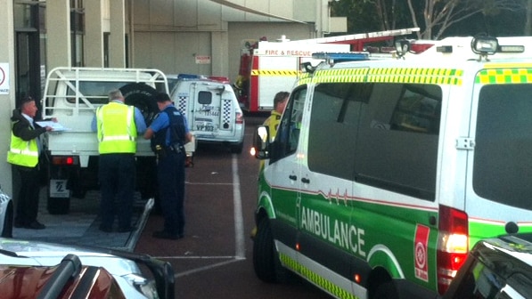 Ambulance and police at the scene