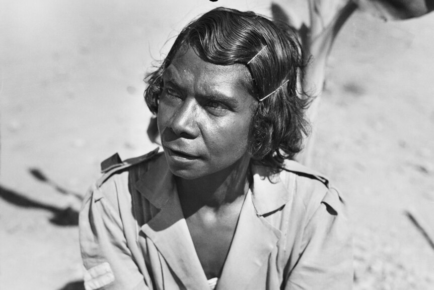 A black and white photo of Corporal Dolly Garinyi Batcho from 1944.