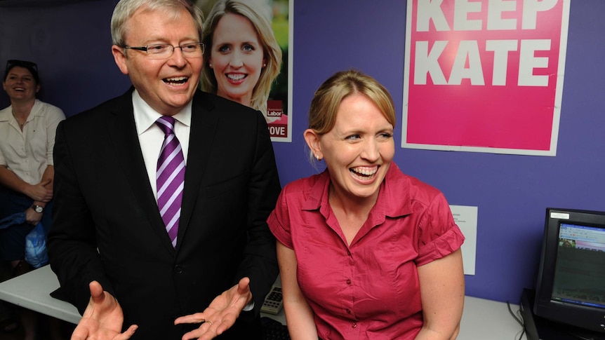 Kevin Rudd and Kate Jones