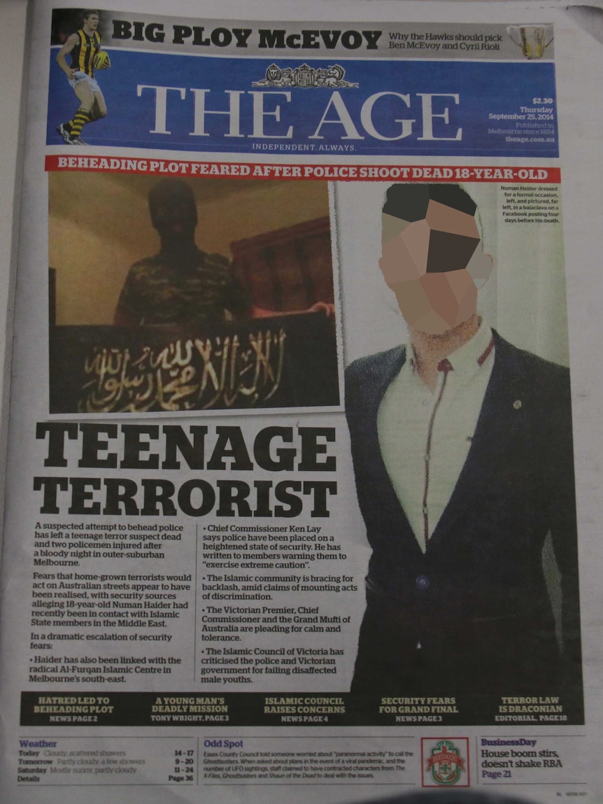 Sydney Morning Herald 'Teen Jihad' front page
