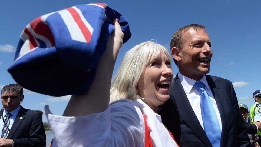 Tony Abbott with new Australian citizen