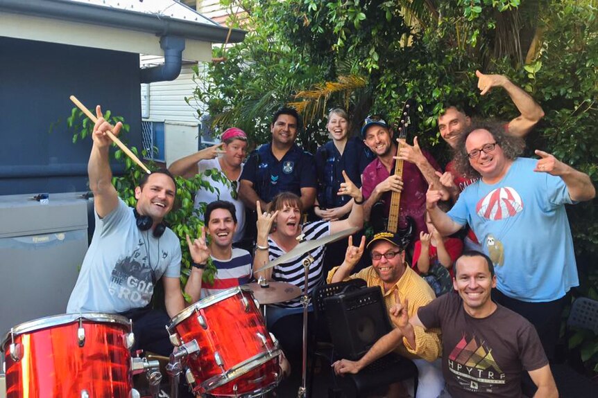 The parent band The Parentals has helped create community at Junction Park Primary School in Brisbane.