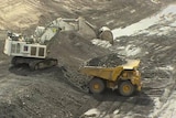 A truck at a coal mine