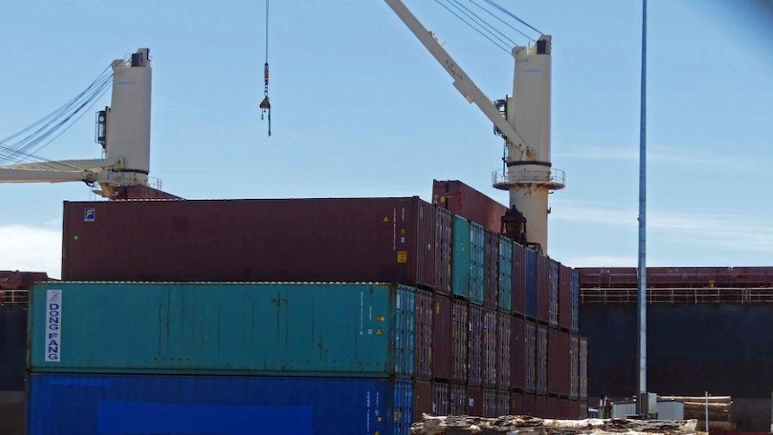 Macquarie Wharf containers
