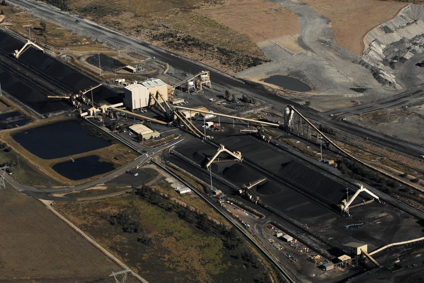 An open cut mine in the Hunter Valley near Newcastle.