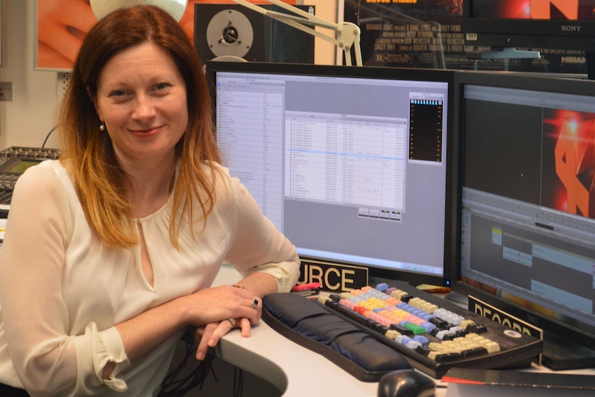 Four Corners supervising producer Morag Ramsay in the Four Corners edit suite.