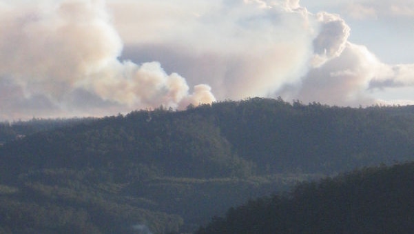 Forestry burn-off near Geeveston in Tasmania on April 13th, 2008