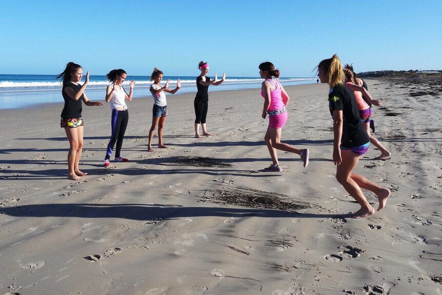 Beach activity at Second Chances SA camp