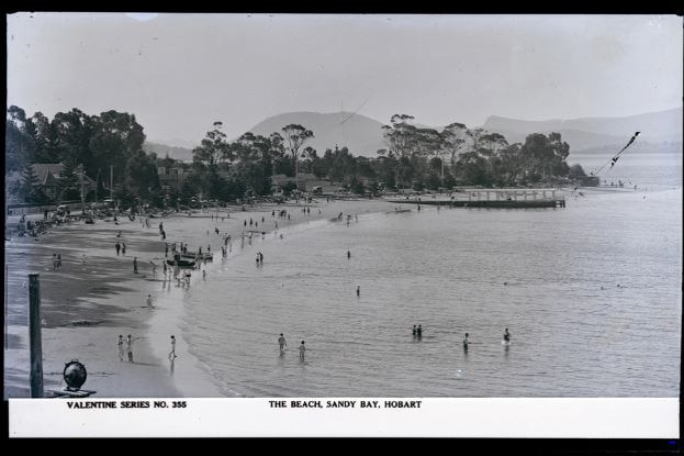 Rose Stereograph collection of images with photo of Hobart's Sandy Bay